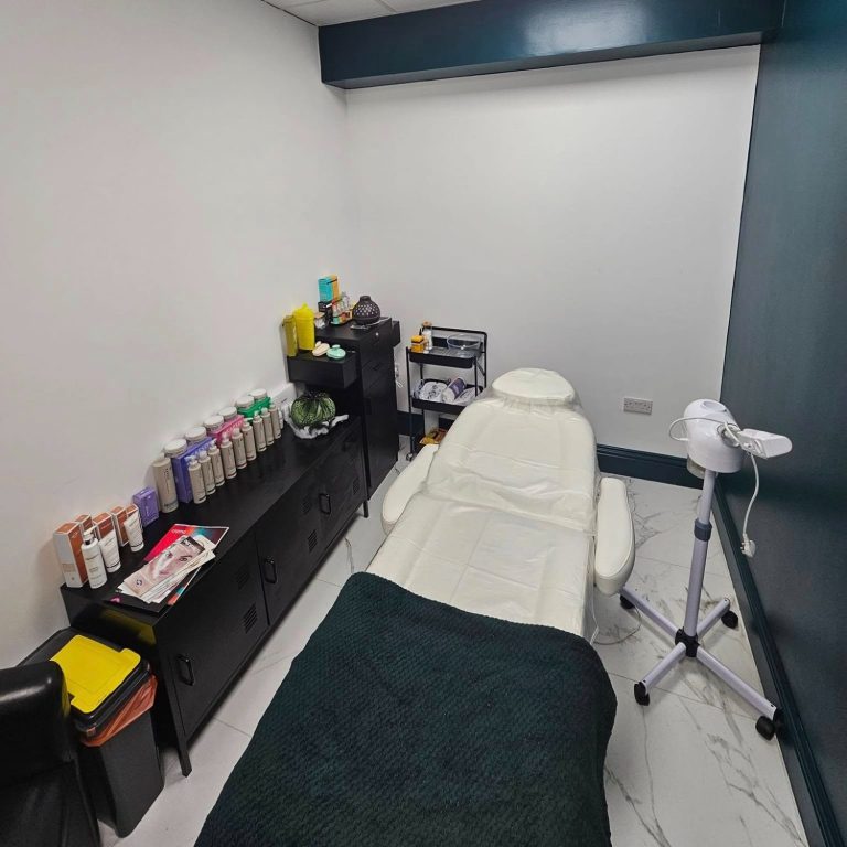 Treatment chair in Alex's Barber Shop